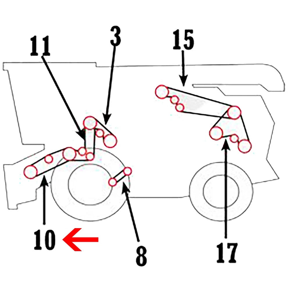 Feederhouse Variable Speed Belt for John Deere Combine 9660 (H203393)