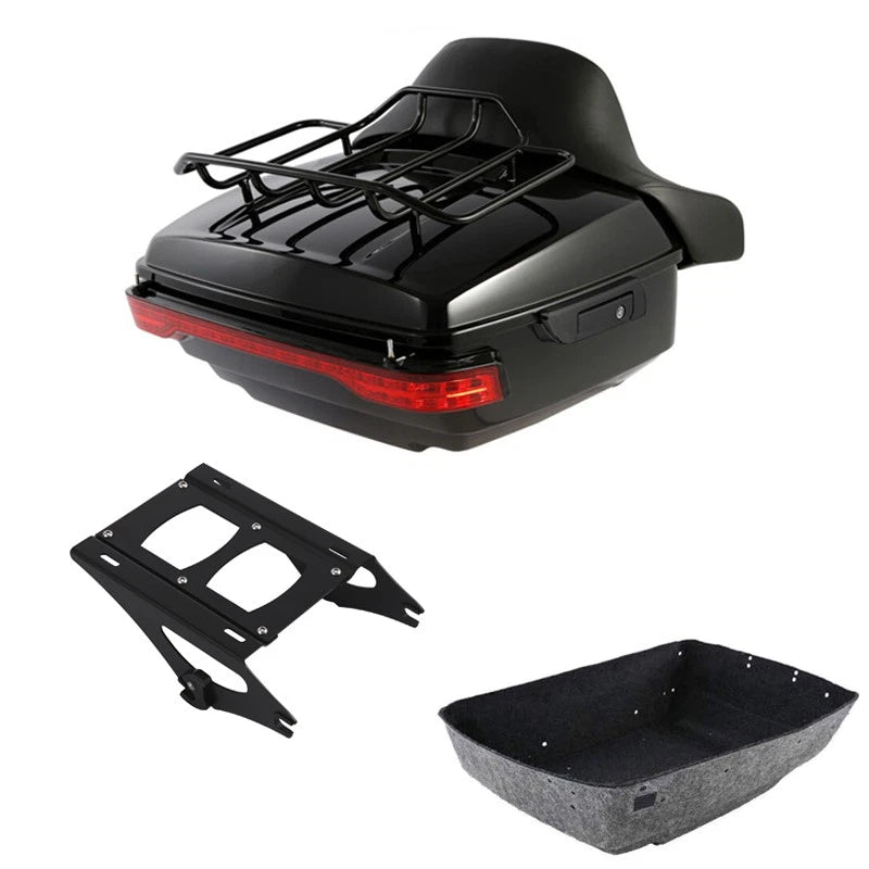Trunk Backrest Luggage Rack Tail Light for Harley Touring (2014–2026)