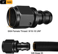 2X Push on Lock Hose Fitting 6AN for Oil/Fuel/Gas Line Adapter (0 Degree)