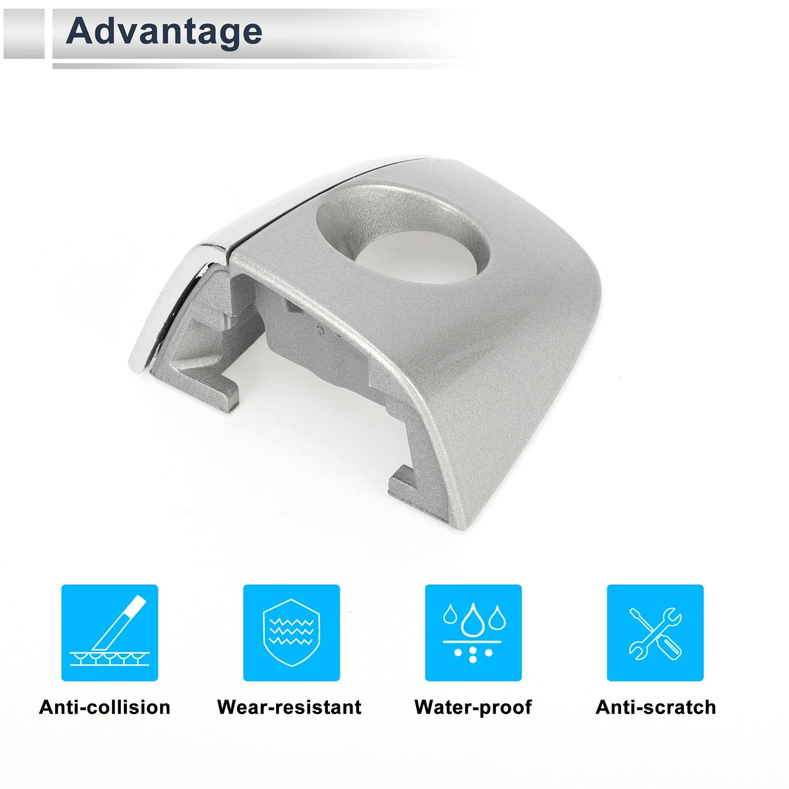 Front Left Door Handle Cover Lock Cap for Audi Q5 (2013–2017) No. 8T0837879 Silver Tone