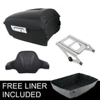 Matte Black King Trunk Backrest Mount for Harley Touring Road Glide (2014–2026)