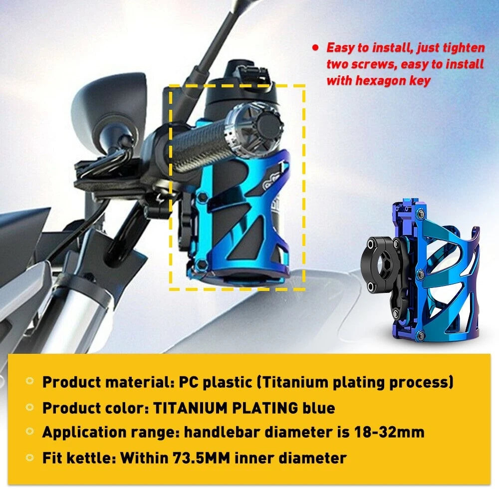 Handlebar Cup Holder Drink Bracket for Harley Motorcycle ATV (Universal)