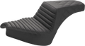 SADDLEMEN Step-Up Seat for Indian Chief (2014–2023) - Black Tuck-n'-Roll/Lattice Stitch