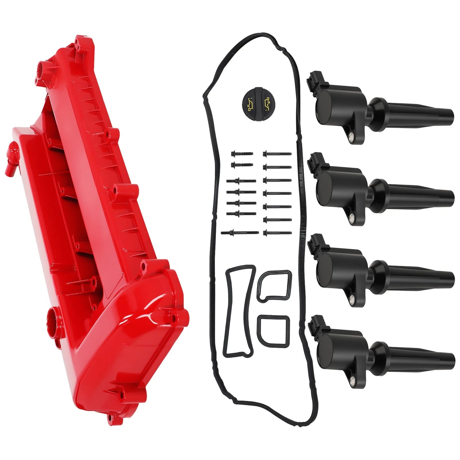 Valve Cover, Coils, Gasket for Ford Escape 2.3L (2005–2008), Focus 2.0L (2005–2011)