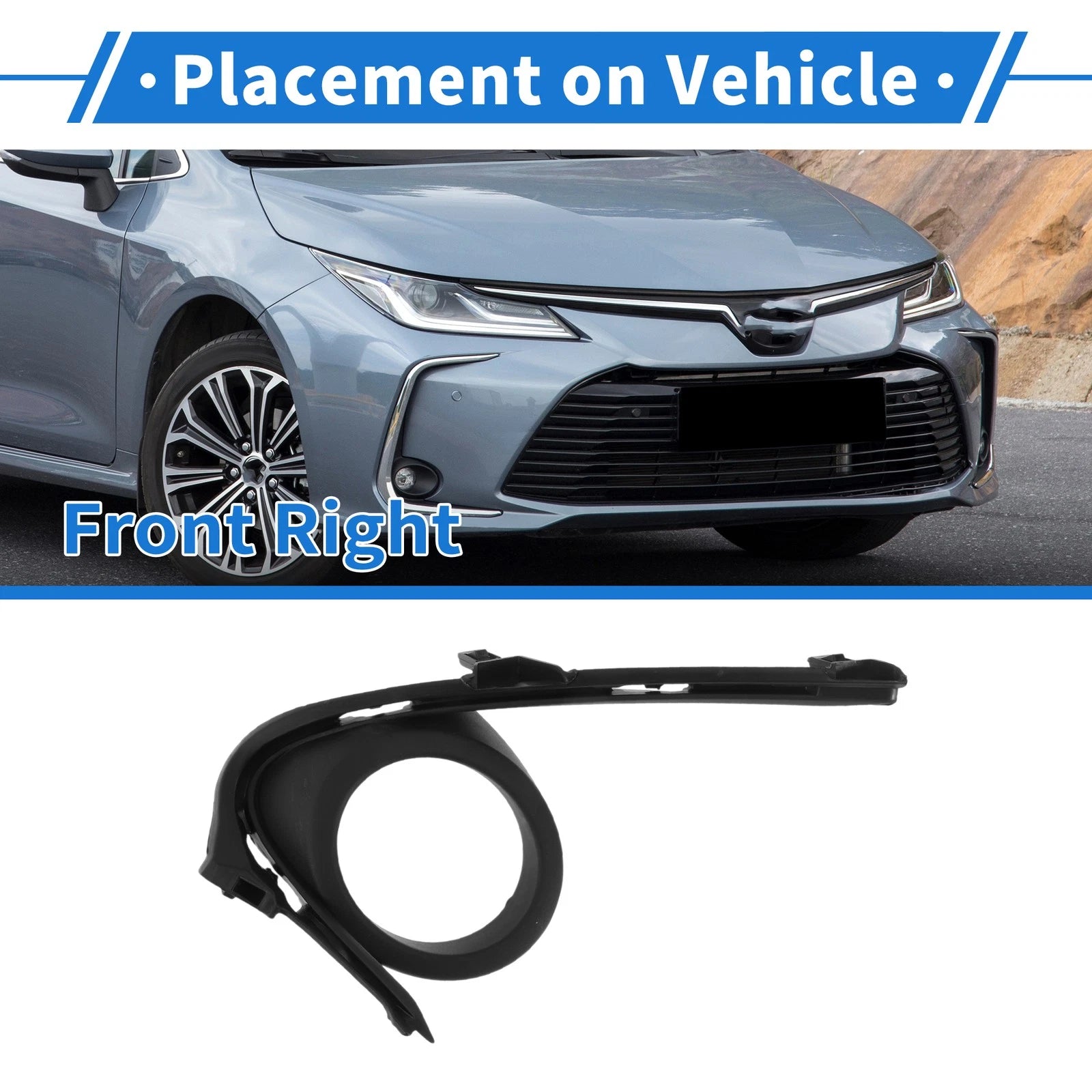 Front Right Fog Light Grill No. 8148102550 for Toyota Corolla (2015–2019)