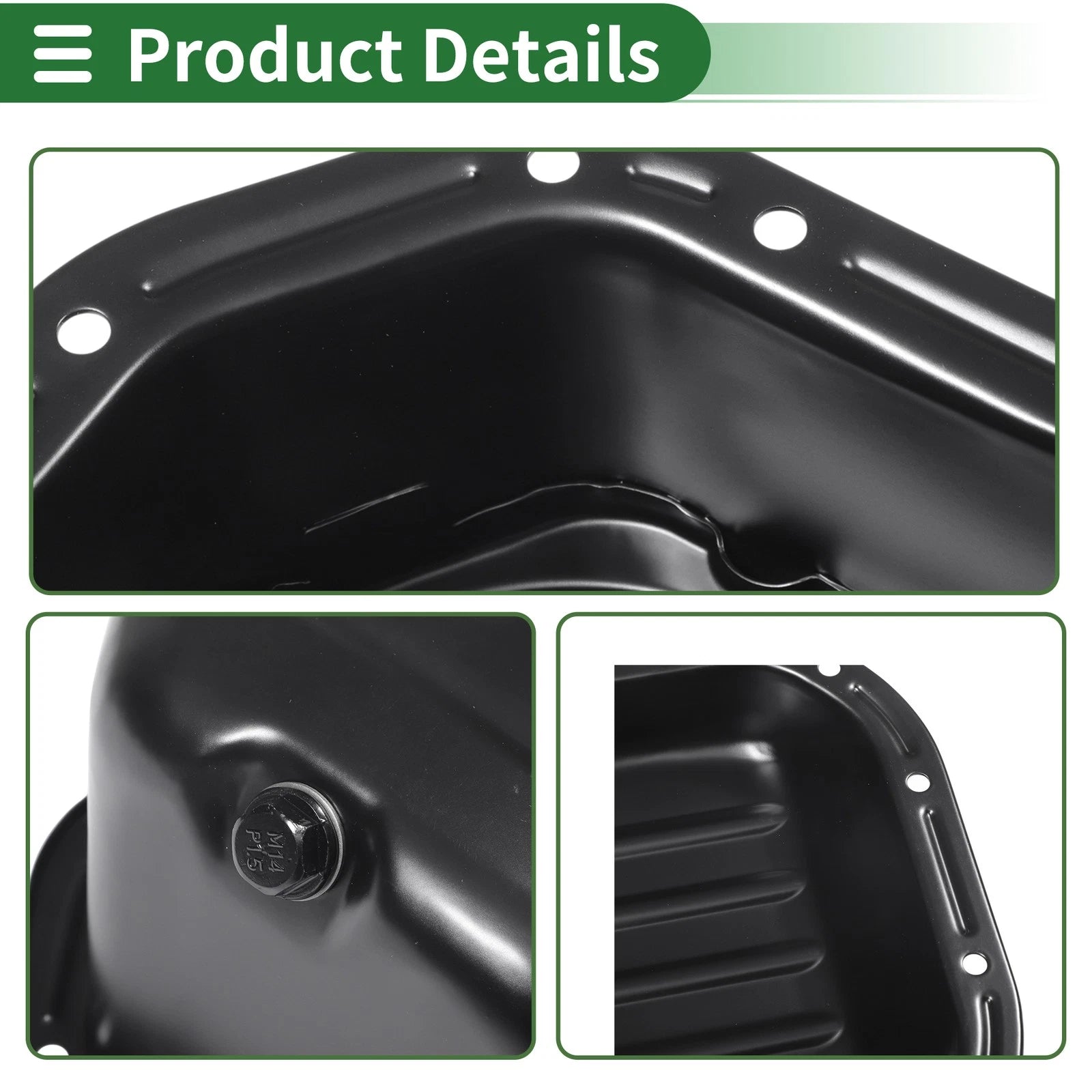 1 Pc Engine Oil Pan No.2151026010 for Hyundai Accent (1994–2000) Iron Black