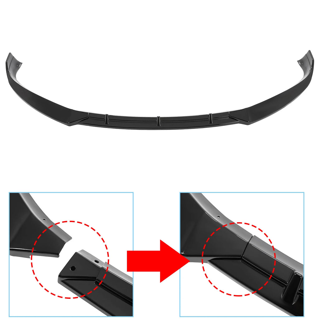 Glossy Black Splitter Spoiler Front Bumper Lip for Tesla Model S (2016.5–2020)
