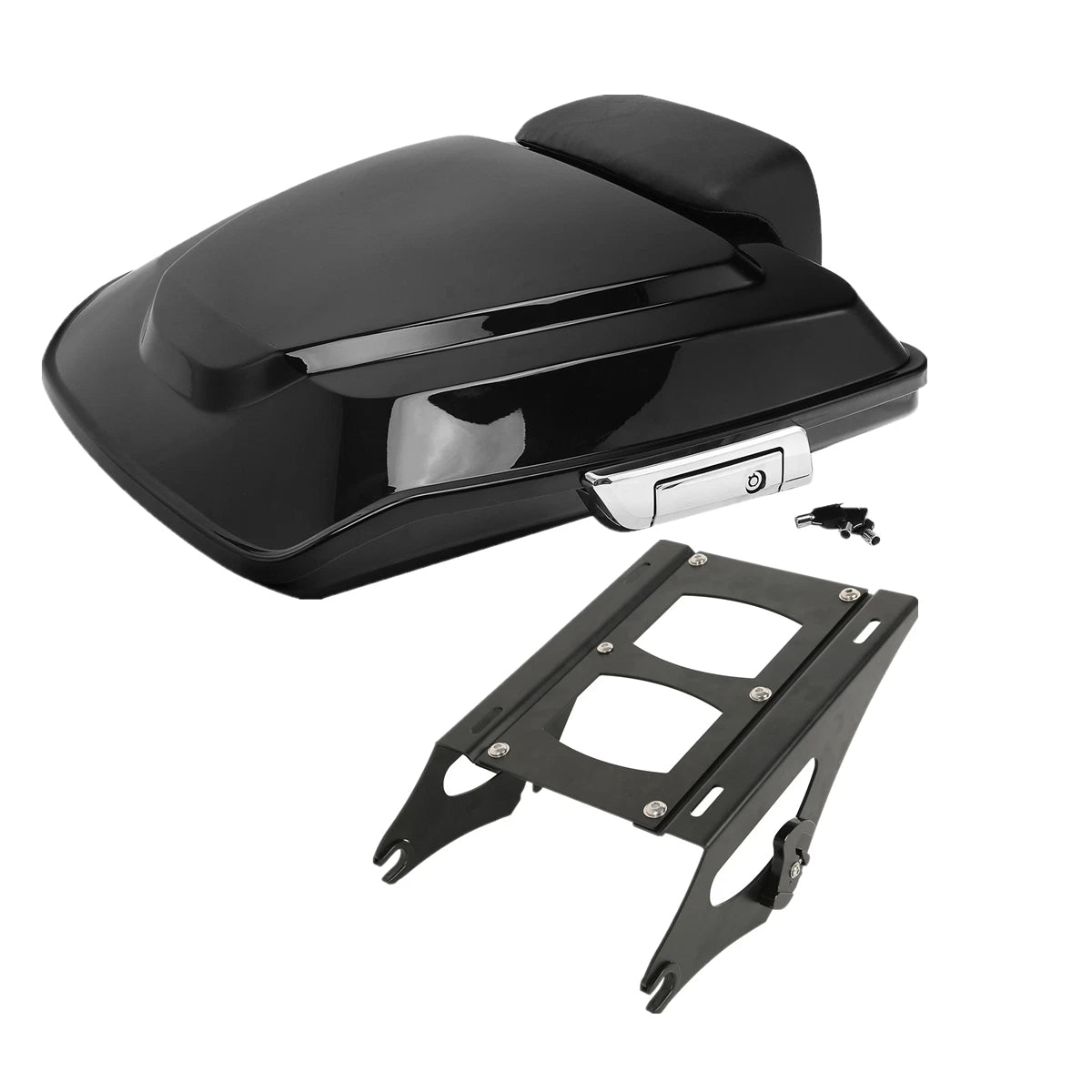Trunk Backrest Pad Mount Rack for Harley Electra Glide (2014–2025)