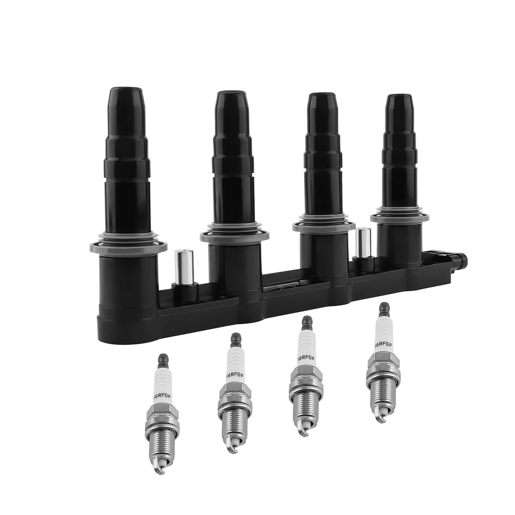 Ignition Coil & 4 Spark Plugs for Chevrolet Aveo (2004–2011) UF620