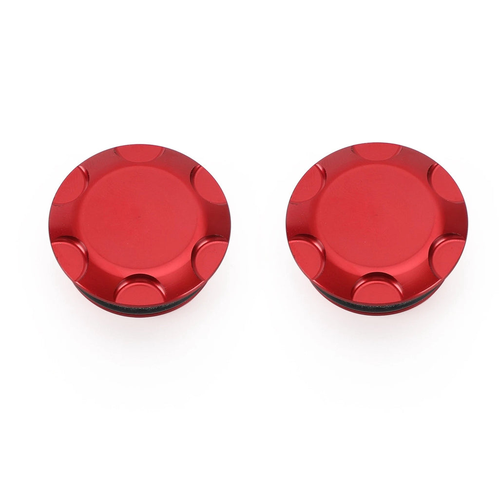 Frame Plugs Inserts Pair Red for Kawasaki Ninja EX 250 400 Z250 Z400 (2018–2022)