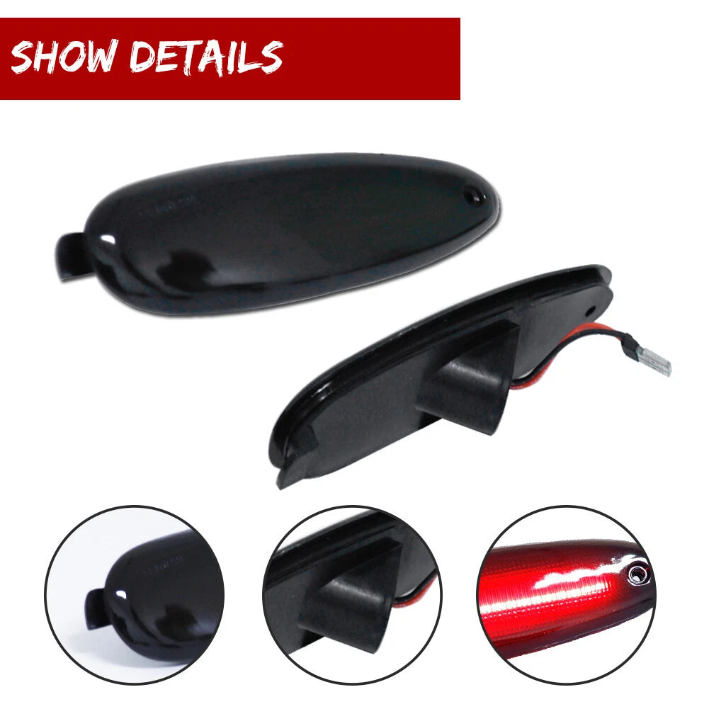 2X Red LED Rear Fender Side Marker Lights for Ford Taurus, Mercury Sable