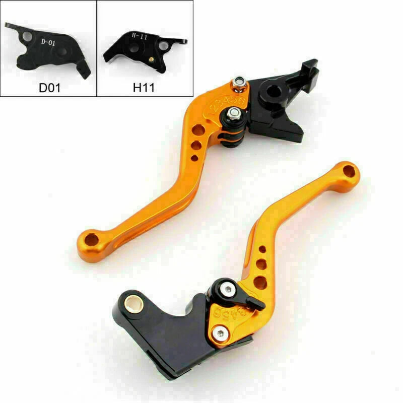 Short Brake Clutch Levers for Ducati Hypermotard 1100/SP (2007–2012) Gold T9