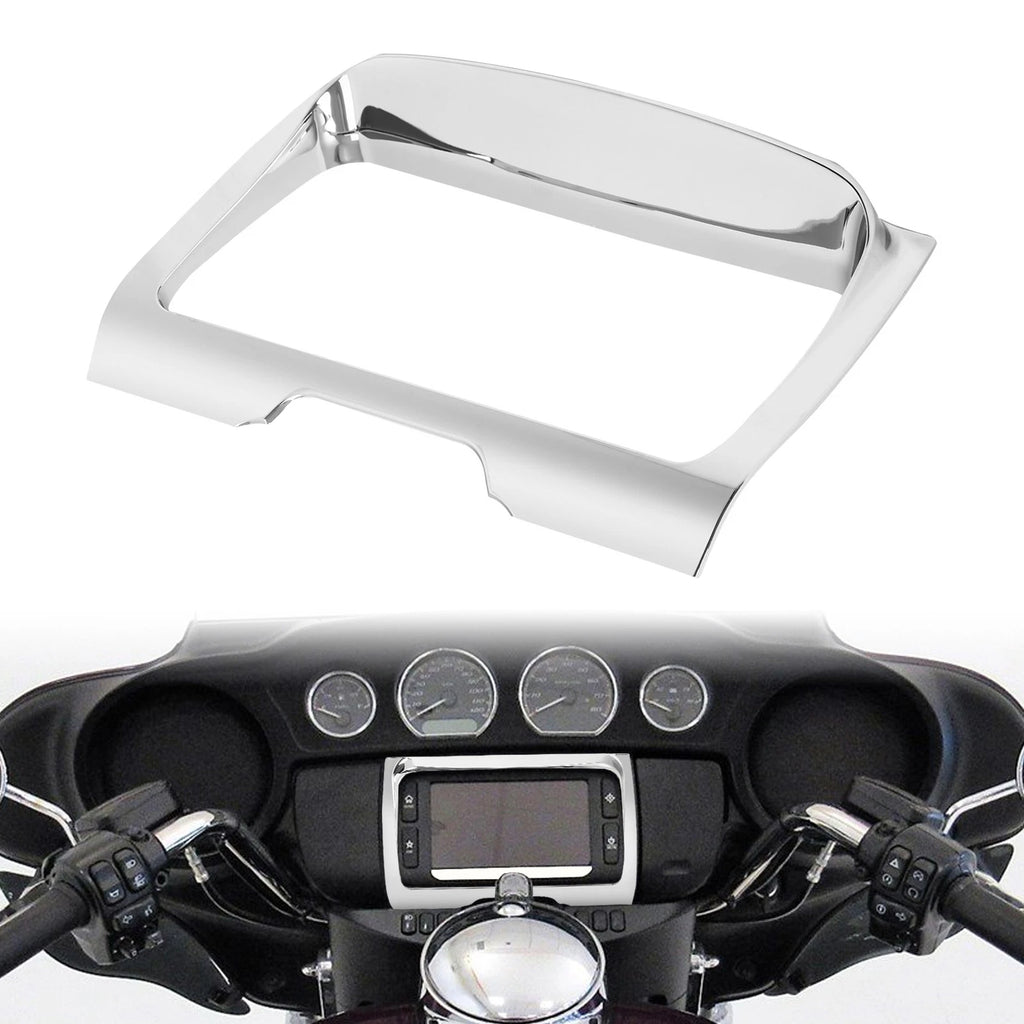 Chrome Deluxe Tri Line Stereo Trim Cover for Harley Touring FLH/T (2014–2024)