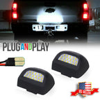Full White LED License Plate Light Kit for GMC Sierra 1500 2500 3500 (2014–2023)