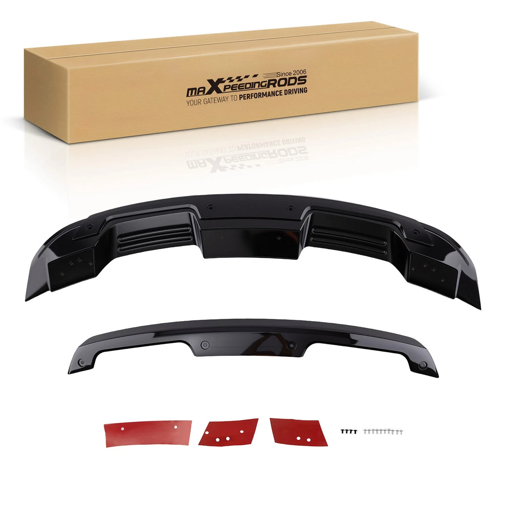 Rear Spoiler Wickerbill for Ford Mustang 2-Door (2015–2022) Gloss Black
