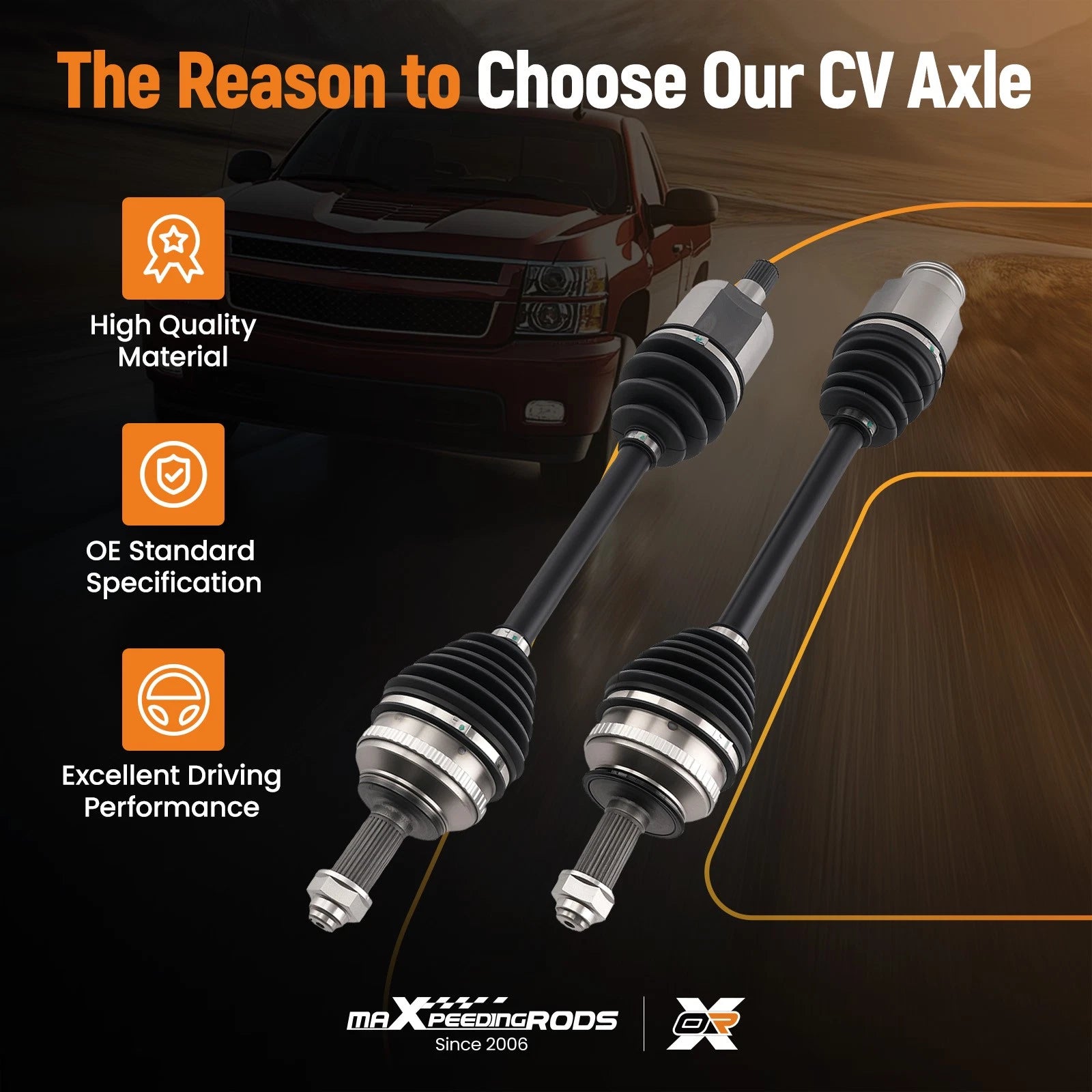 CV Axle Shaft Pair for Honda CR-V (1997-2001)