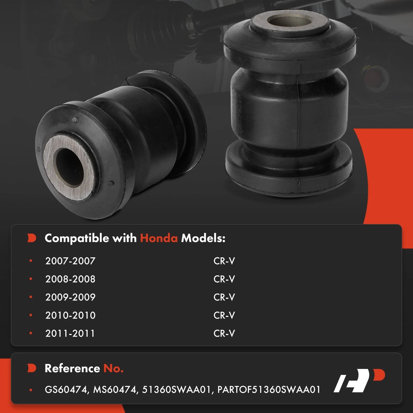 2X Front Control Arm Bushings for Honda CR-V (2007-2011)