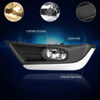 Clear Lens Fog Lights with Chrome Bezel & Switch for Honda CR-V (2017–2018)