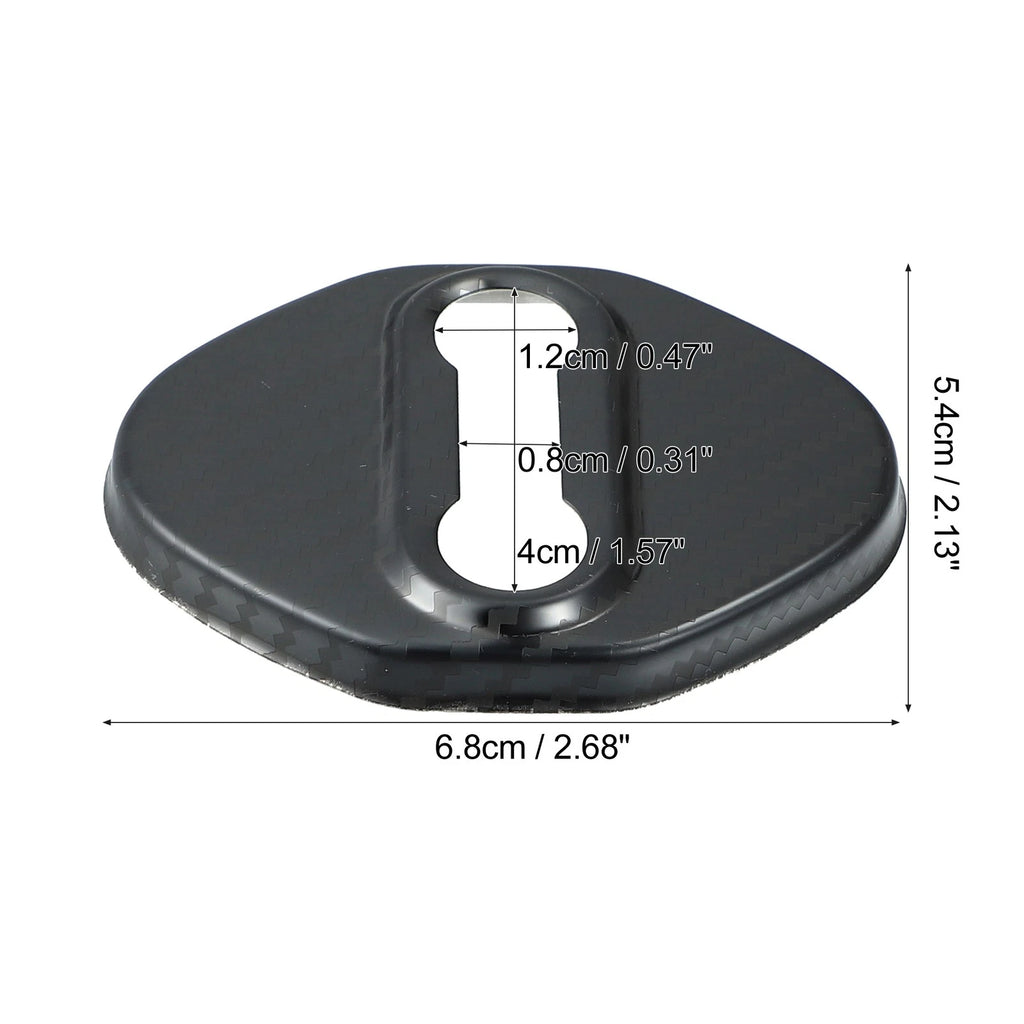 Set of 4 Car Door Lock Latch Covers for Ford Focus (2019–2021) Carbon Fiber