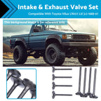 Set of 4 Intake & Exhaust Valve Sets for Toyota Hilux LN107 (1988–1997)