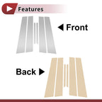 6 Pcs Car Door Pillar Window Trim for Toyota Reiz (2005–2009) Chrome