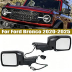 2X Heated Side Mirrors with Blind Spot Camera for Ford Bronco (2020–2025)