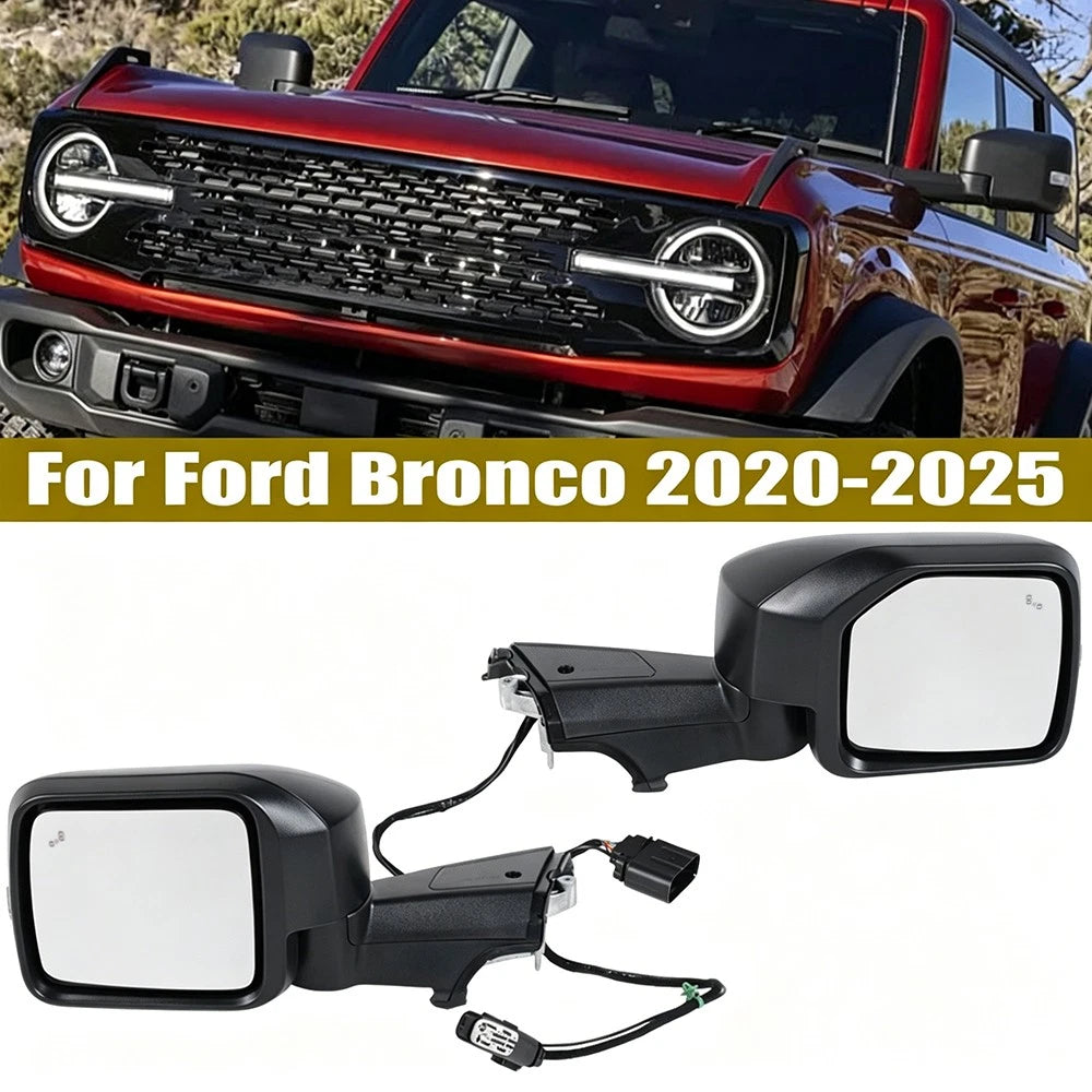 2X Heated Side Mirrors with Blind Spot Camera for Ford Bronco (2020–2025)