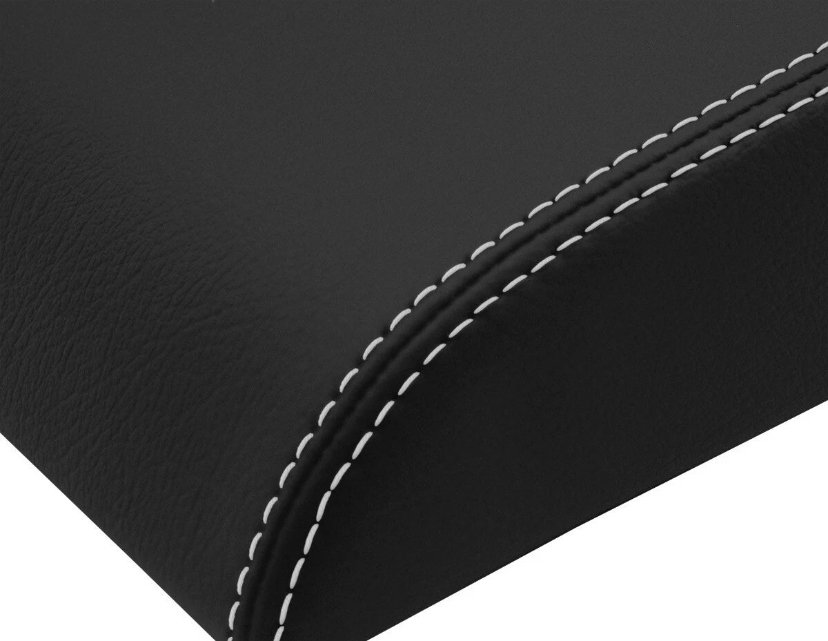 Leather Console Lid Armrest Cover for Ford Escape (2008–2012) White Stitch