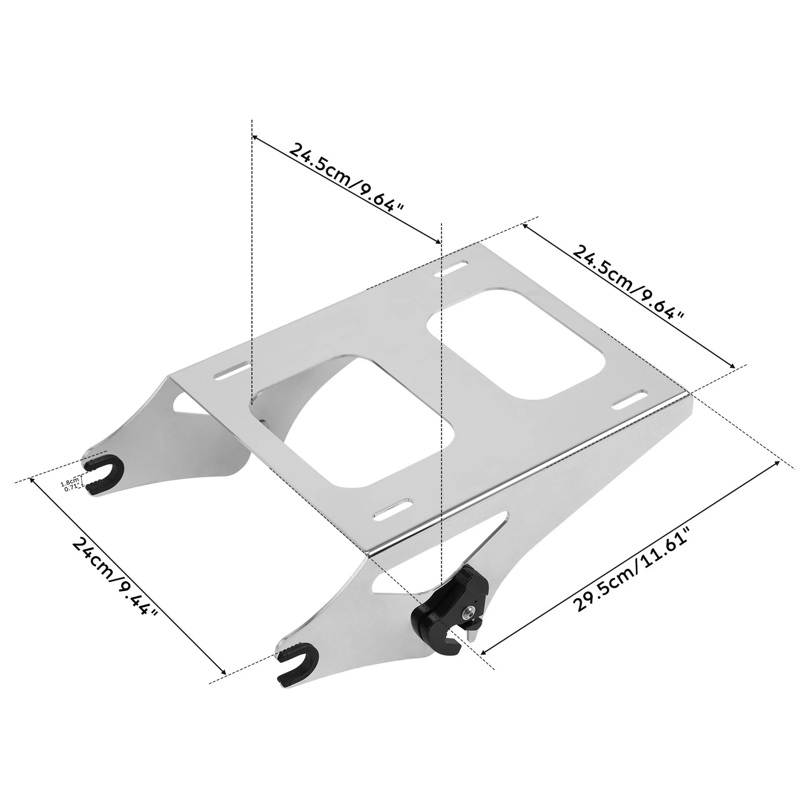 Chrome Two-UP Mounting Rack for Harley-Davidson Touring (2014–Present)