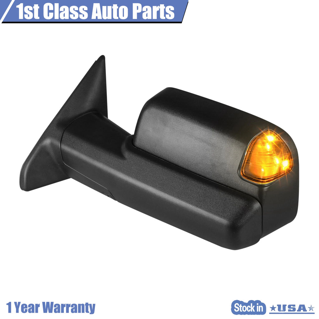 Left Power Heated Signal Puddle Light Mirror for Ram 1500 2500 3500 (2013–2017)