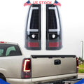Black LED Tail Lights for GMC Sierra Chevy Silverado 1500 (2003–2006)