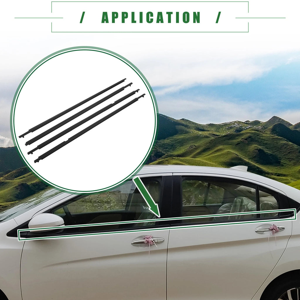 Weatherstrip Window Trim Seal Belt for Toyota (1 Set)