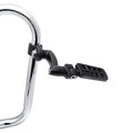 Black Dominator FootPeg 1.25" with Arched Mounting Bracket for Harley Softail
