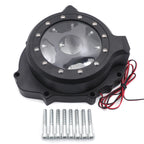 Left Engine Stator Cover for Honda CBR 600RR (2003–2006) - Black w/ Yellow LED