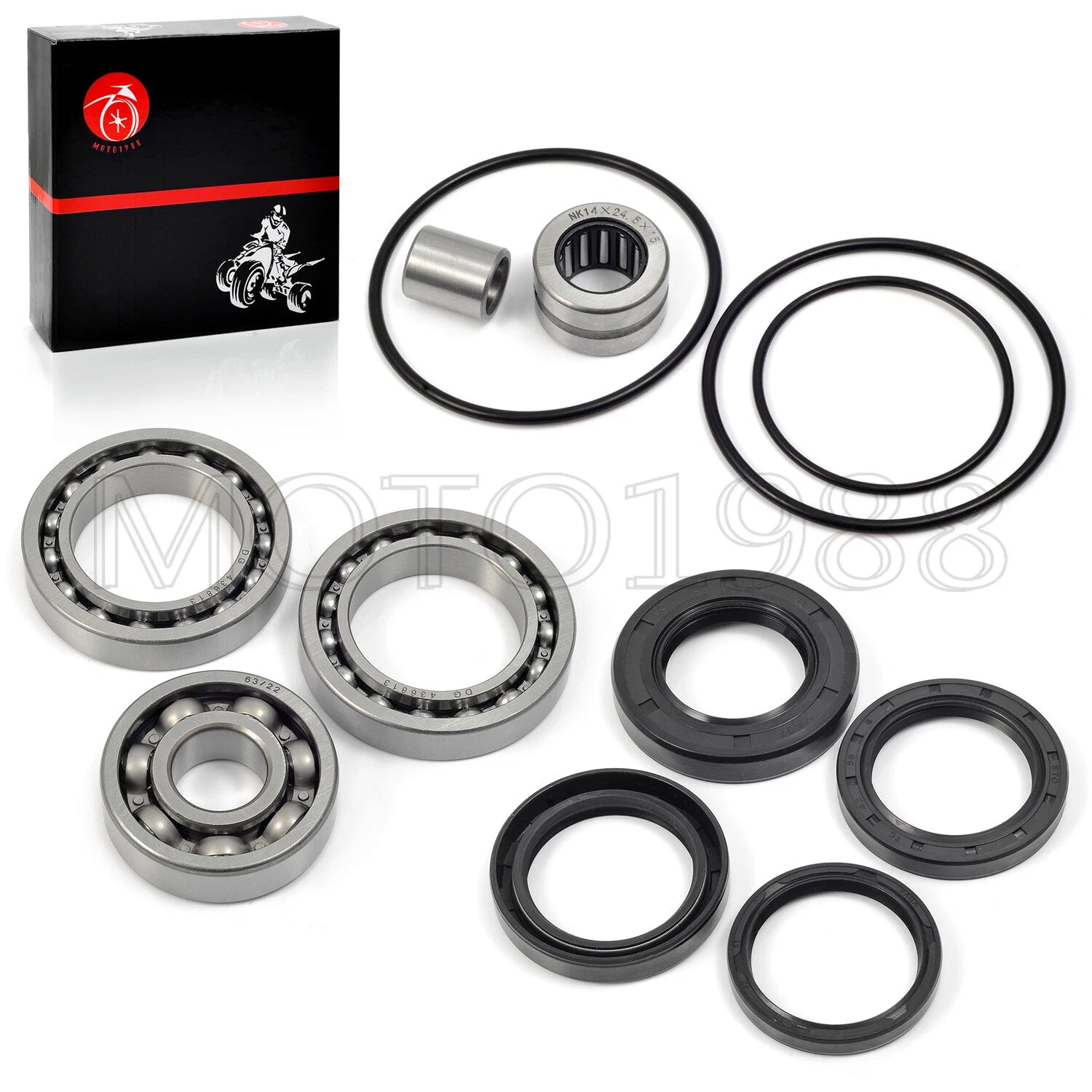 Rear Differential Bearings Seals Kit for Honda TRX300 TRX300FW (1988–2000)