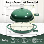 6QT Oval Dutch Oven with Silicone Mitts for Sourdough Bread (2023)
