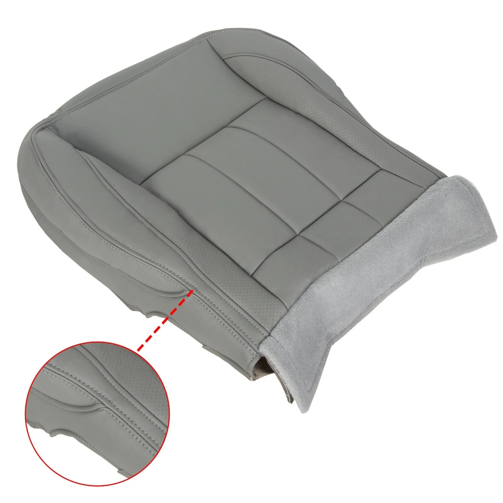 Driver Bottom Seat Cover for Dodge Ram 1500 2500 (2006–2009) Gray