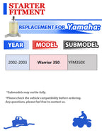 Starter for Yamaha Warrior 350 YFM350 (2002–2003) with Relay & Key Switch