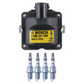 Set of 4 Bosch Ignition Coils & NGK Iridium IX Spark Plugs for A4 TT 318i Neon Golf