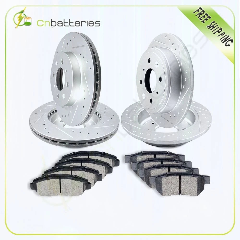 Front Rear Brake Rotors and Pads Ceramic for Honda Civic SI (1999–2000)