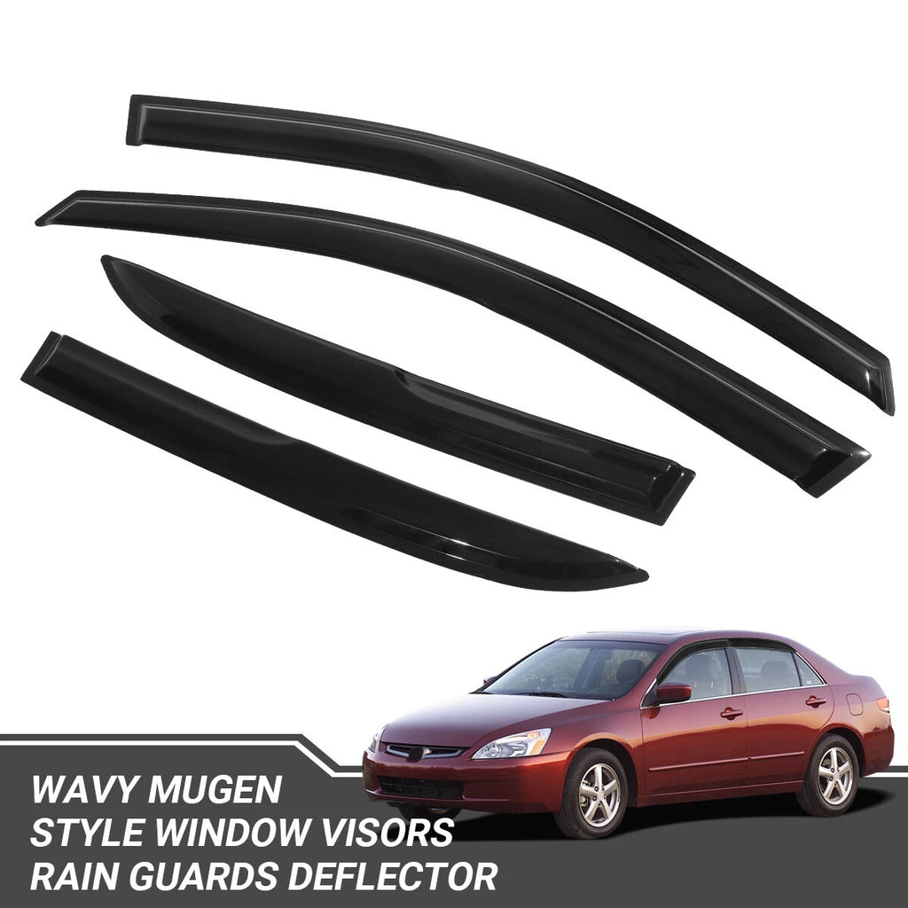 Wavy Mugen Style Window Visor Rain Guard for Honda Accord (2003–2007)