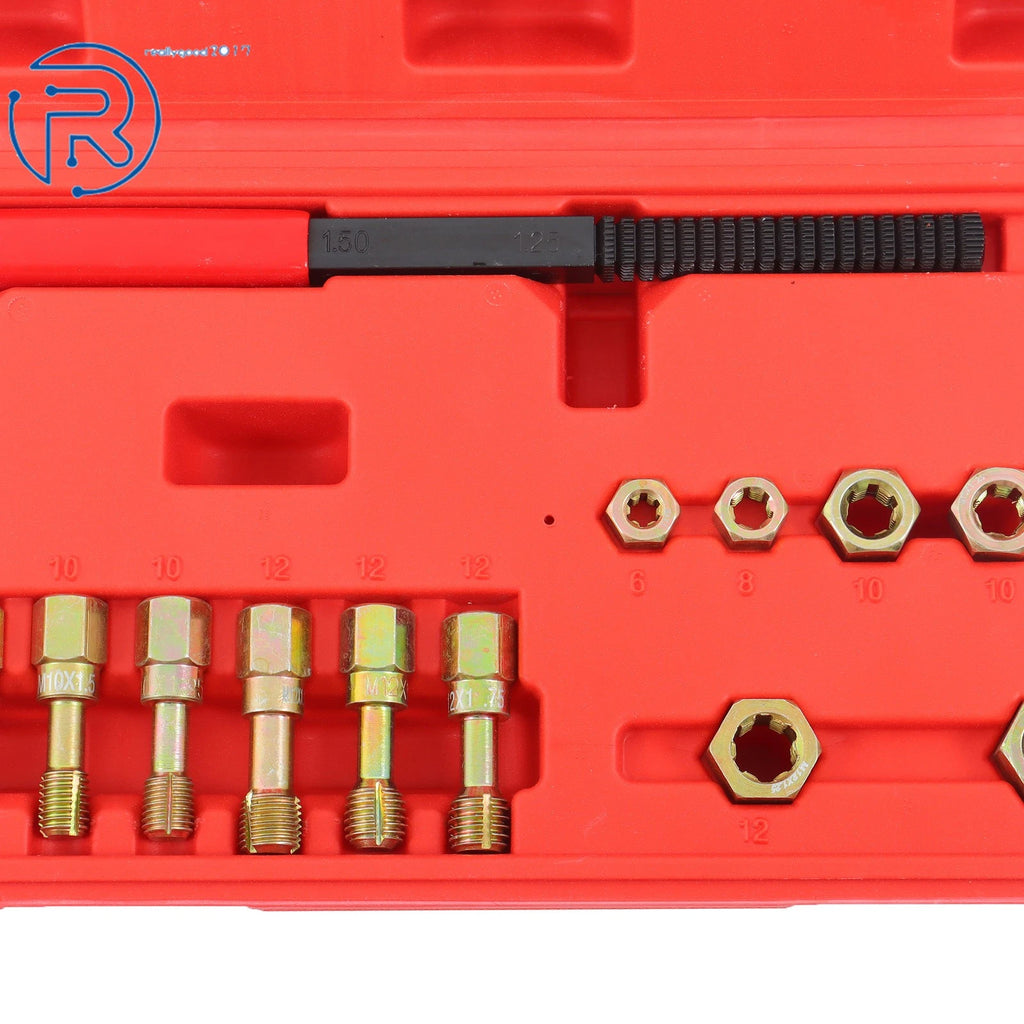 15pcs Metric Thread Chaser Set for Automotive Repair (M6-M12)