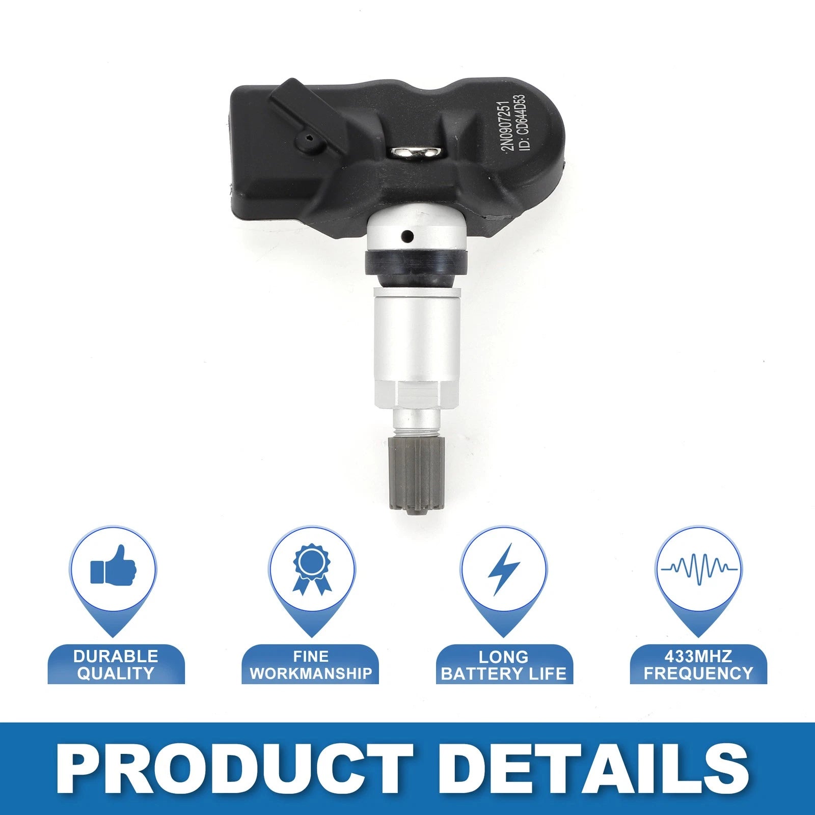 Tire Pressure Sensor for Volkswagen Transporter (2018–2022) 2N0907275A, 2N0907251