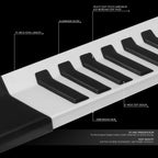 Set of 2 Aluminum Running Boards for F150-F450 Super Duty Supercrew Cab (1999–2016)