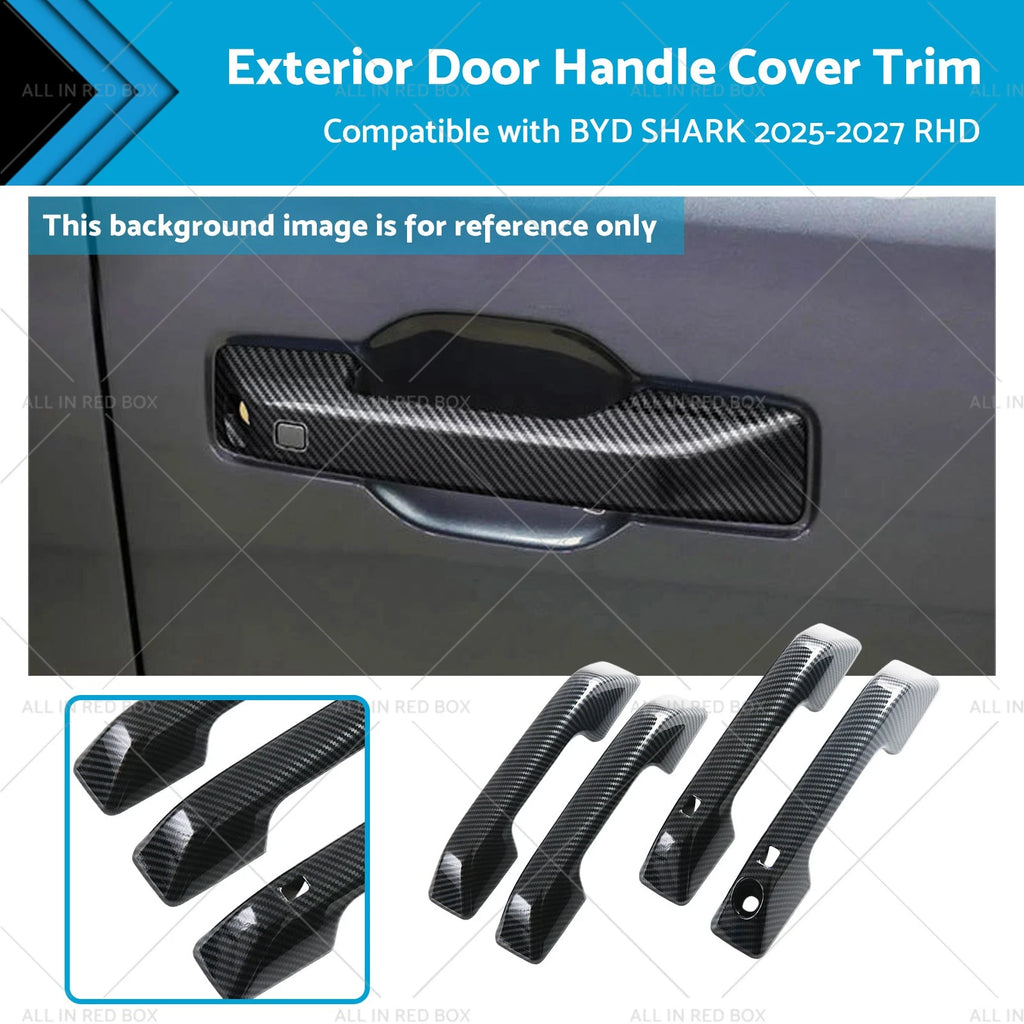 Set of 4 Door Handle Cover Trim for BYD Shark (2025–2027) RHD