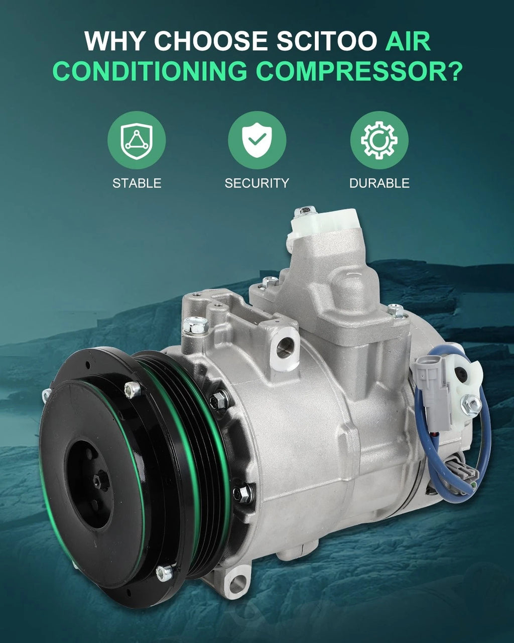 AC Compressor w/Clutch for Lexus LS430 (2004–2006) CO 11272C