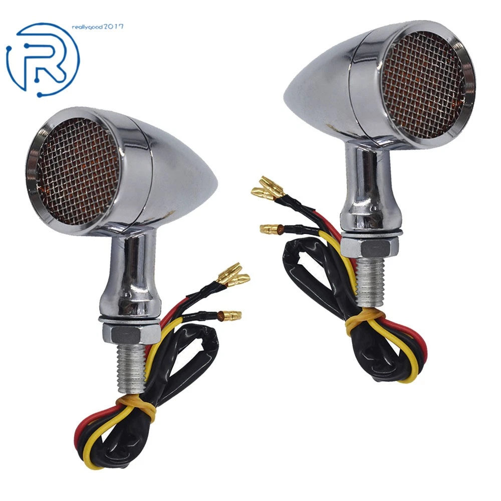 Chrome LED Turn Signal Lights for Sportster XL 1200 883