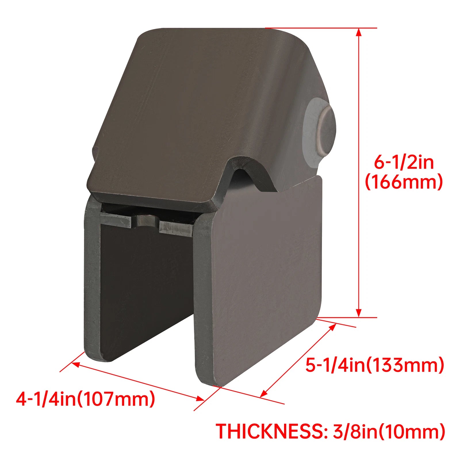 Dump Hinge for Truck Trailer (Fits 2" Rectangular Tube)
