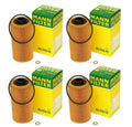 Set of 4 Engine Oil Filters w/ O-Rings for BMW E31 E32 E34 E38 E39