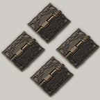 Butt Hinge Set of 10 for Vintage Jewelry Gift Wine Box Cabinet (26x23mm)